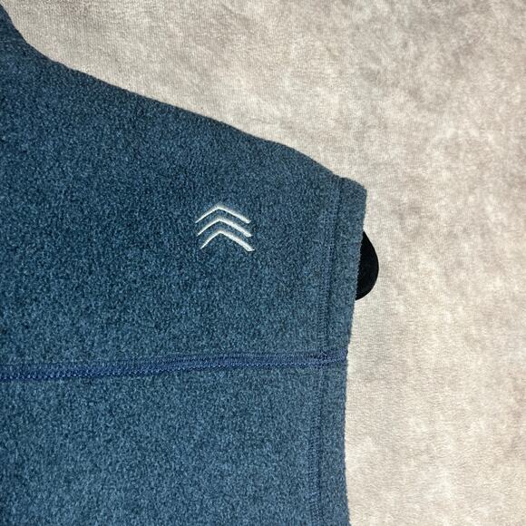 Solaris Vest Mens Medium Blue Fleece Full Zip Pockets Mock Neck Outdoor Travel - Picture 5 of 10